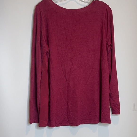 41 Hawthorne Stretch Red Top 1X PLUS SIZE - Picture 5 of 5